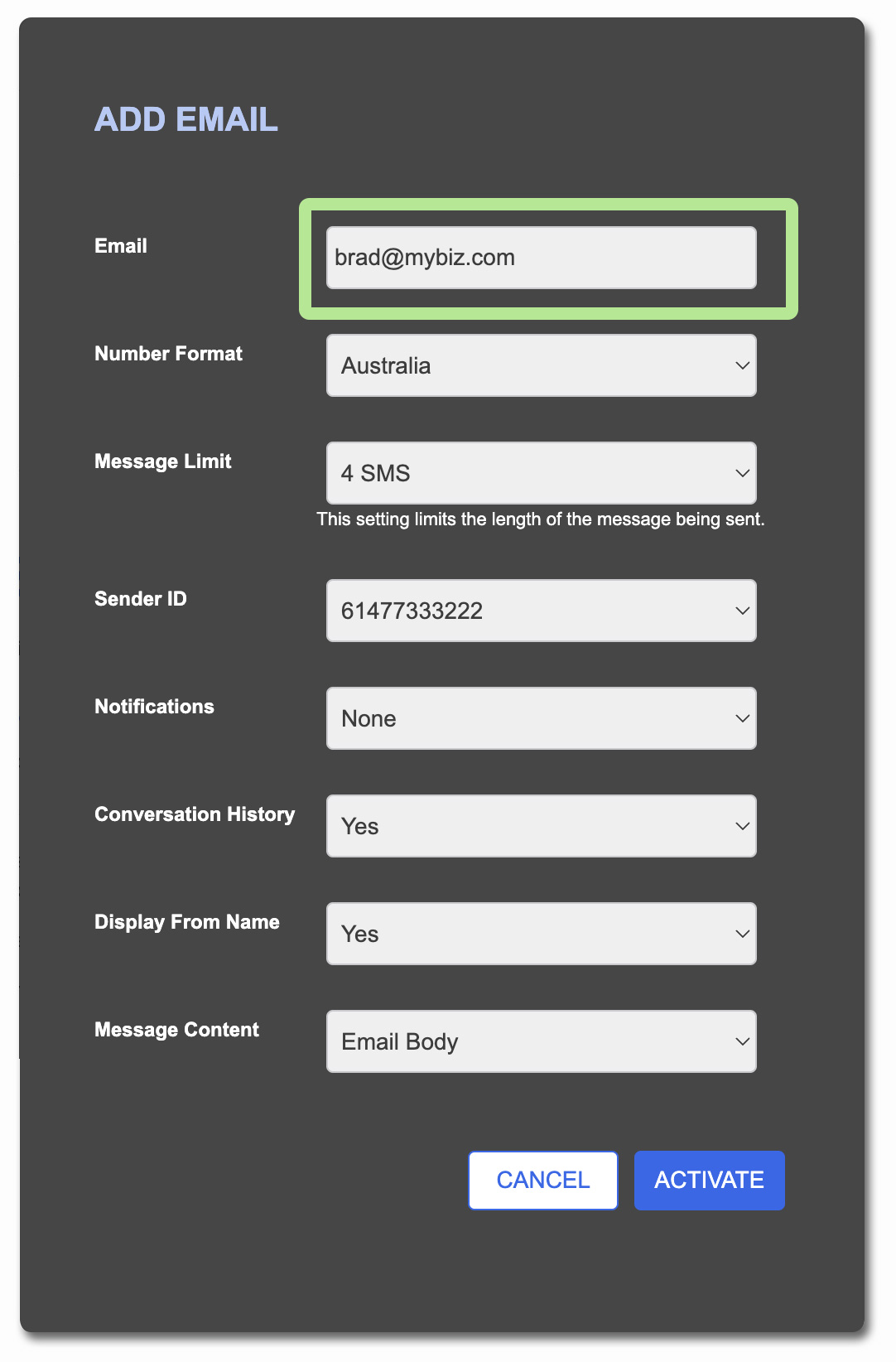 How to receive replies to email
