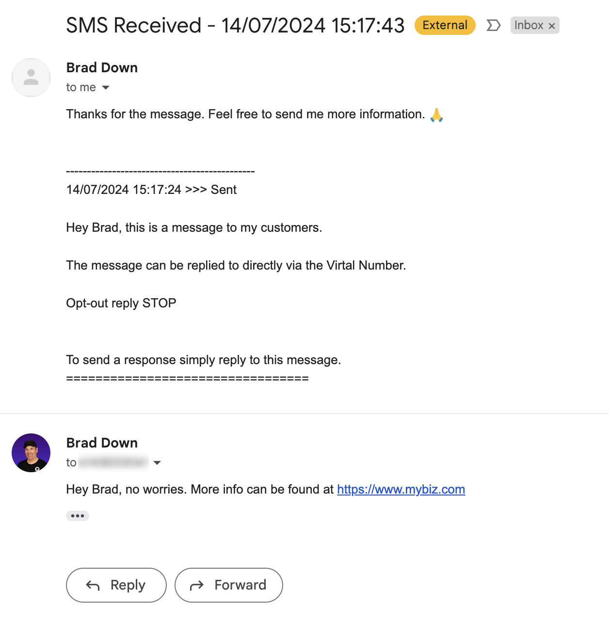 How to receive replies to email